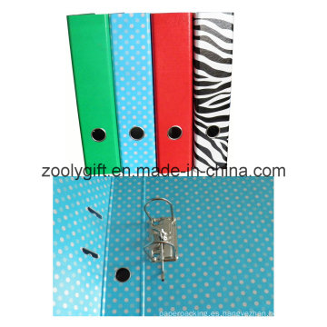 Archivo de arco de palanca con Punch Zebra Print File Folder